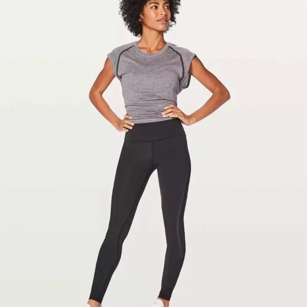 Lululemon Stop Drop & Squat Tight 28” Luxtreme High Rise HR Pant 6 Black VEUC